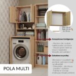 Szafka Łazienkowa POLA MULTI Nad Pralkę Słupek Regał DĄB ARTISAN - obrazek 6