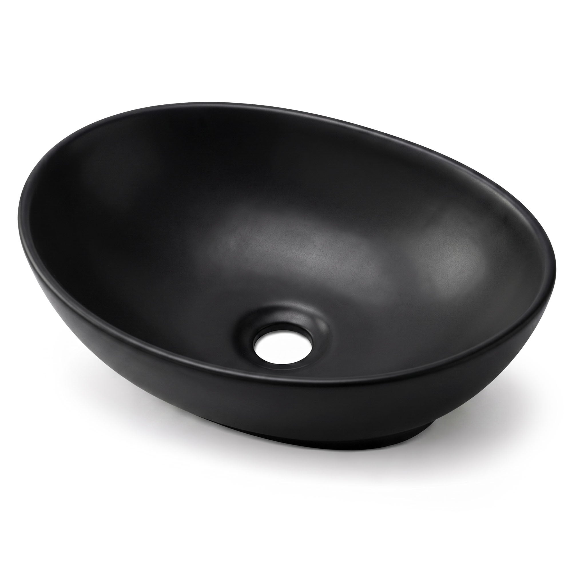 export Umywalka nablatowa owalna OVALIS ceramiczna 41 cm Czarny mat - obrazek 1