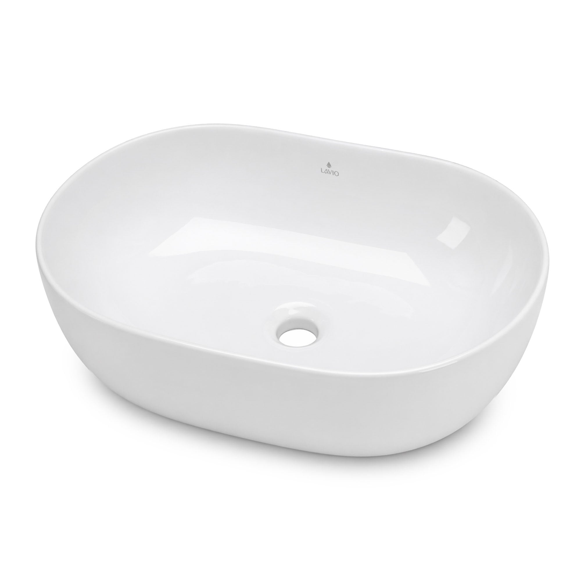 export Umywalka nablatowa owalna ELIPSE ceramiczna 49 cm Biała - obrazek 1