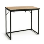 Konsola stolik loftowy ORIGO 90 cm Dąb Craft Czarne nogi