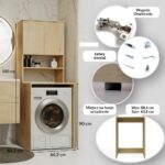 Szafka Łazienkowa POLA MULTI Nad Pralkę Słupek Regał DĄB ARTISAN - obrazek 5