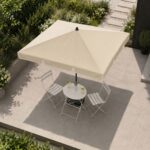PARASOL OGRODOWY FLOKS BEŻOWY - obrazek 3