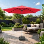 PARASOL OGRODOWY ORIENT CZERWONY - obrazek 2