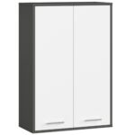 SZAFKA WISZĄCA FIN H934 W64 2D GRAFIT SZARY/BIAŁA