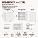 Szafa z Nadstawką SD-50 Drzwi Półki BIEL MAT Do Garderoby Pokoju Biura - obrazek 6