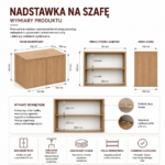 Szafa Malwa SS-90 z Nadstawką DĄB ARTISAN Do Garderoby Pokoju - obrazek 5