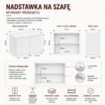 Szafa Malwa SS-90 z Nadstawką BIAŁA Do Garderoby Pokoju - obrazek 5