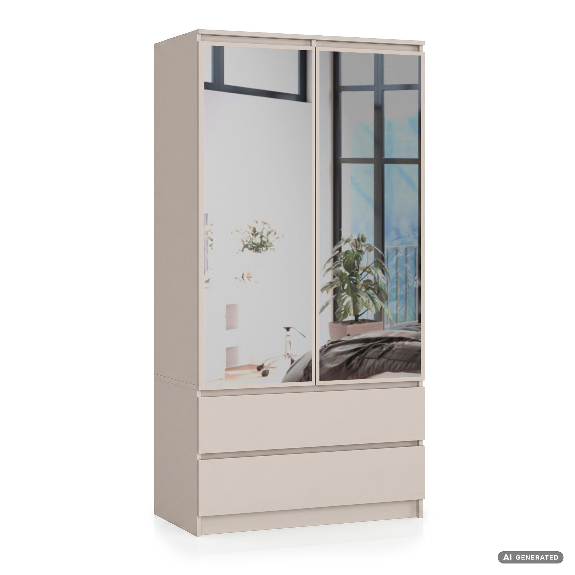 export SZAFA S90 2D 2SZ CLP PK LUSTRO KASZMIR - obrazek 1