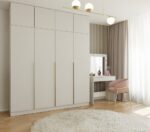 Szafa SENSO 4D Z NADSTAWKĄ Wysoka KASZMIR Drzwi Złote Uchwyty 250x200 Cm - obrazek 2